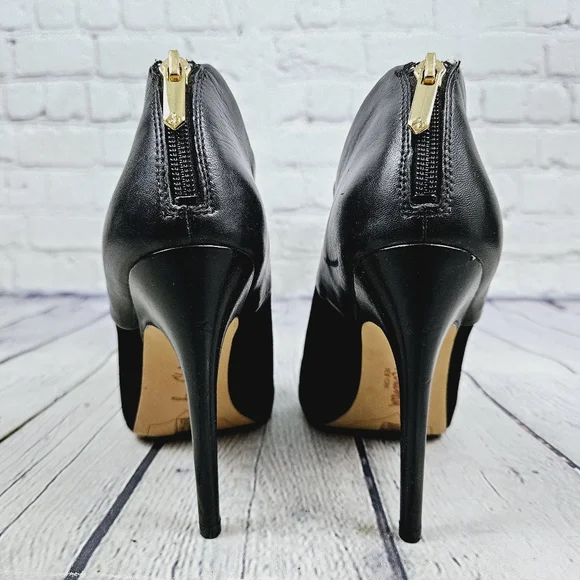 SAM EDELMAN | leather stilleto heel zip pointed toe booties shoes - Picture 7 of 12